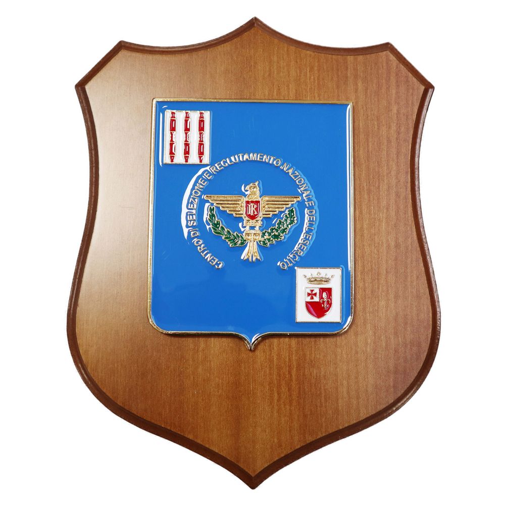 CREST IN METALLO SMALTATO LEGNO CL3 22 X 17 CM CEN SELEZ RECLUT NAZ EI