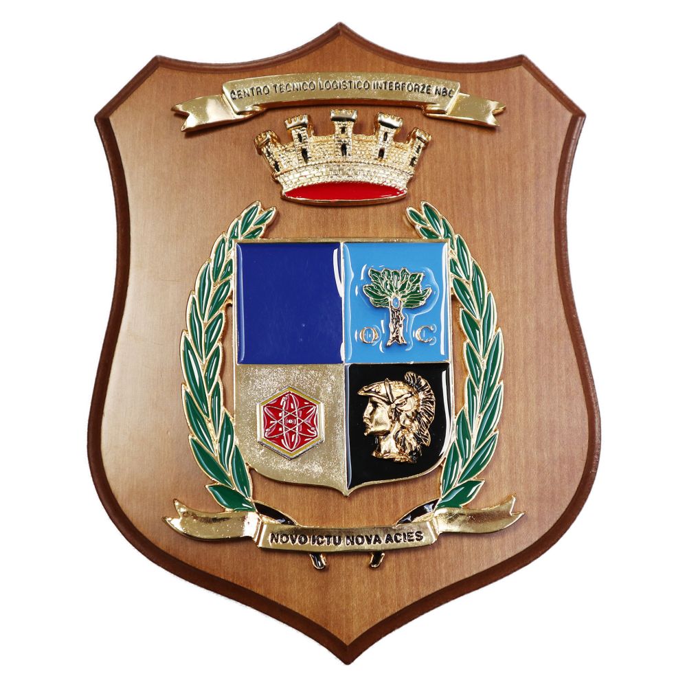CREST IN METALLO SMALTATO LEGNO CL3 22 X 17 CM CEN TEC LOG INTER NBC