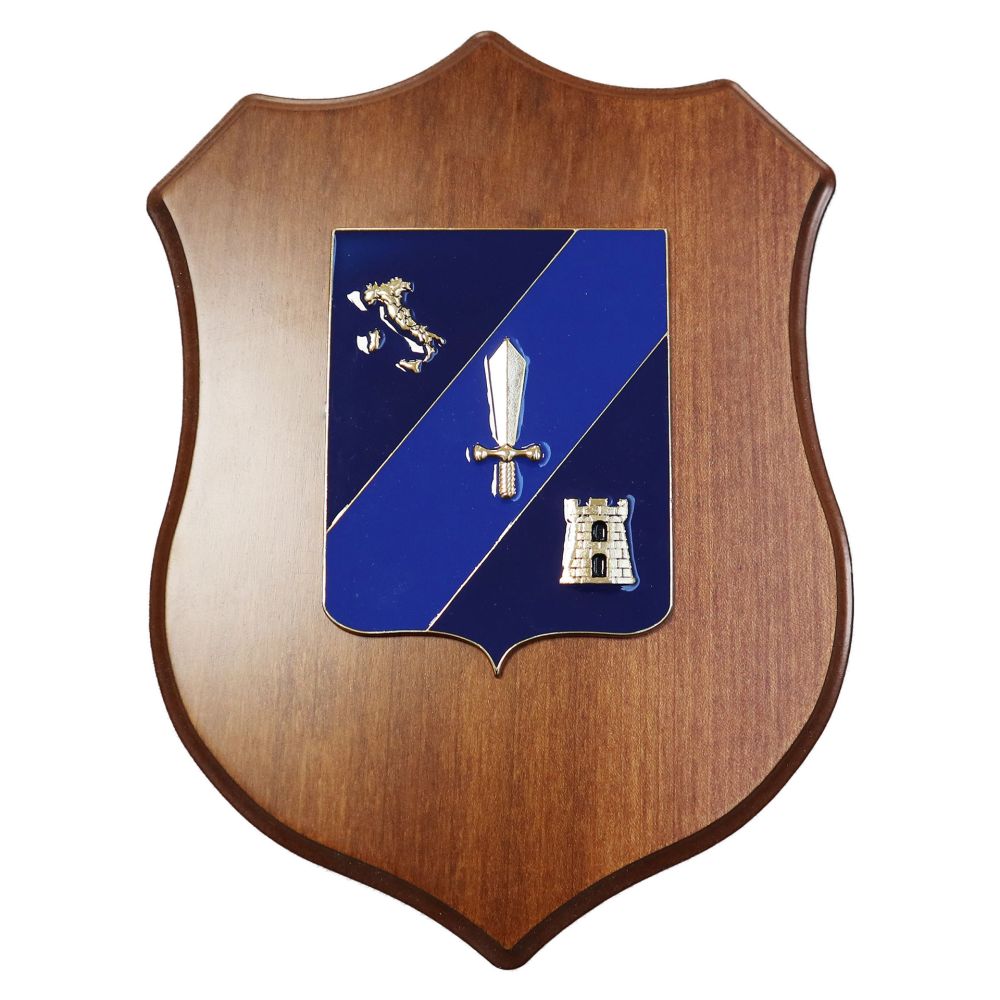 CREST IN METALLO SMALTATO LEGNO CL12 25 X 18 CM COM FORZE OPERAZIONI NOR
