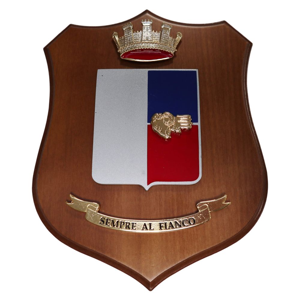CREST IN METALLO SMALTATO LEGNO CL3 22 X 17 CM REP COM SUP TATT ARIETE