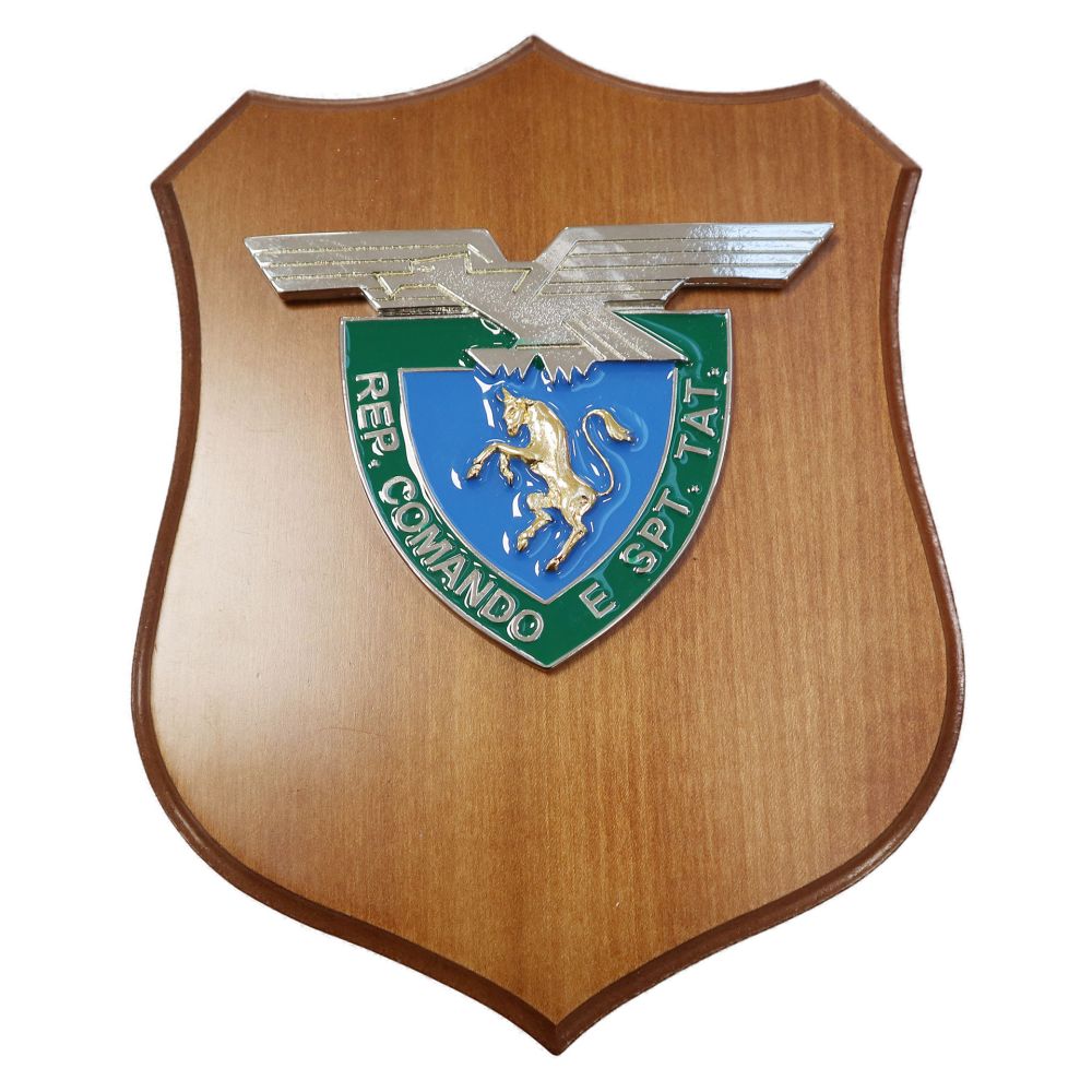 CREST IN METALLO SMALTATO LEGNO CL3 22 X 17 CM REP COM SUP TATT TAURINEN