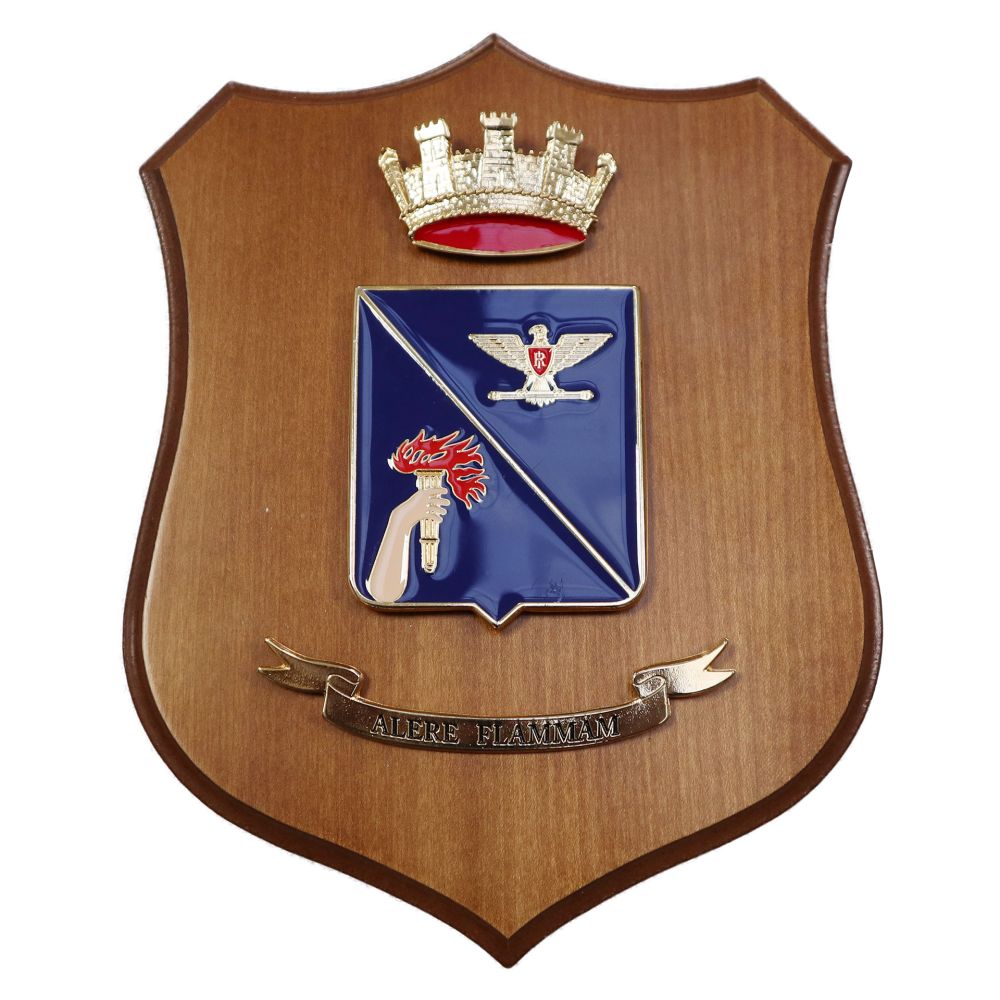 CREST IN METALLO SMALTATO LEGNO CL3 22 X 17 CM SCUOLA DI GUERRA