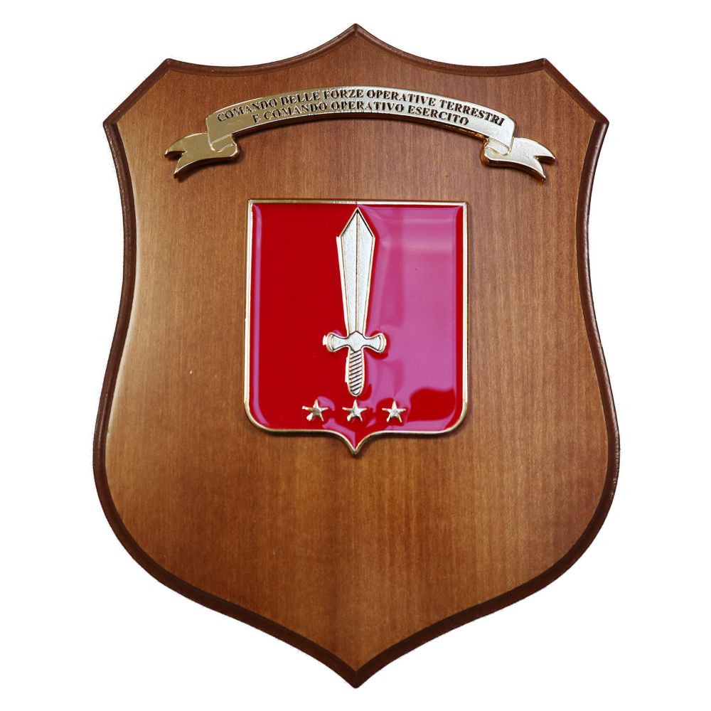 CREST IN METALLO SMALTATO LEGNO CL3 22 X 17 CM COMFOTER COE