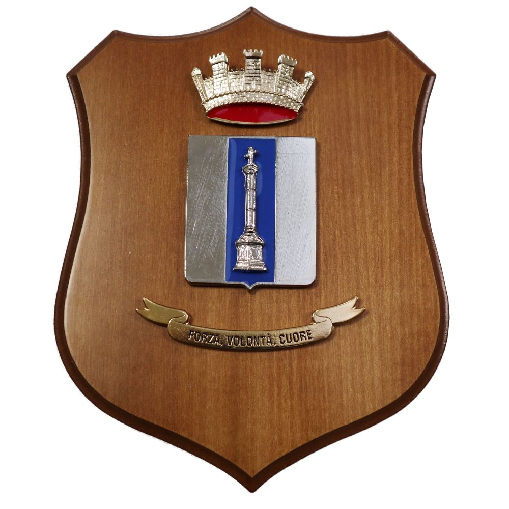 CREST IN METALLO SMALTATO LEGNO CL3 22 X 17 CM 1 RGT TRASPORTi