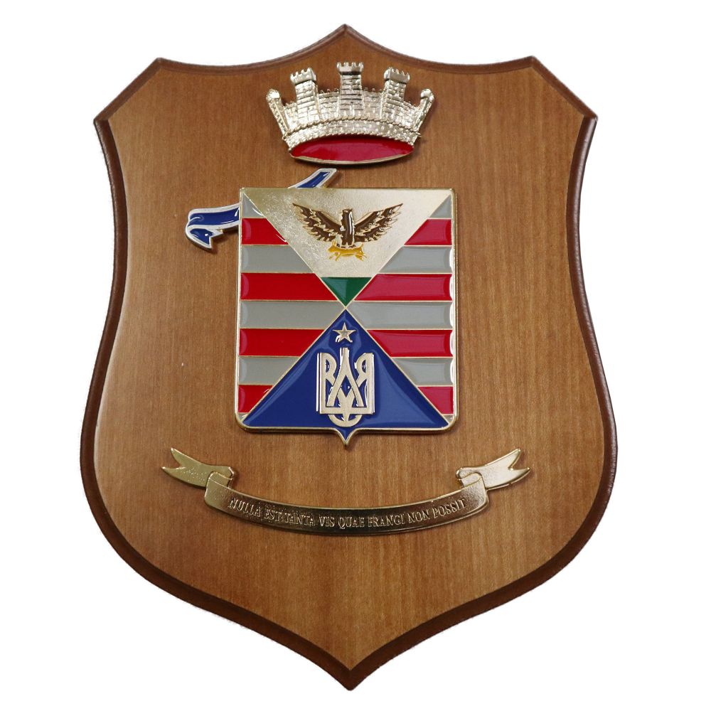 CREST IN METALLO SMALTATO LEGNO CL3 22 X 17 CM 2 RGT ART CAMP SEM POTENZ