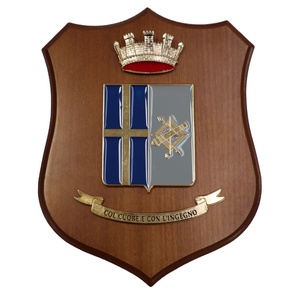 CREST IN METALLO SMALTATO LEGNO CL3 22 X 17 CM 33 RGT EW