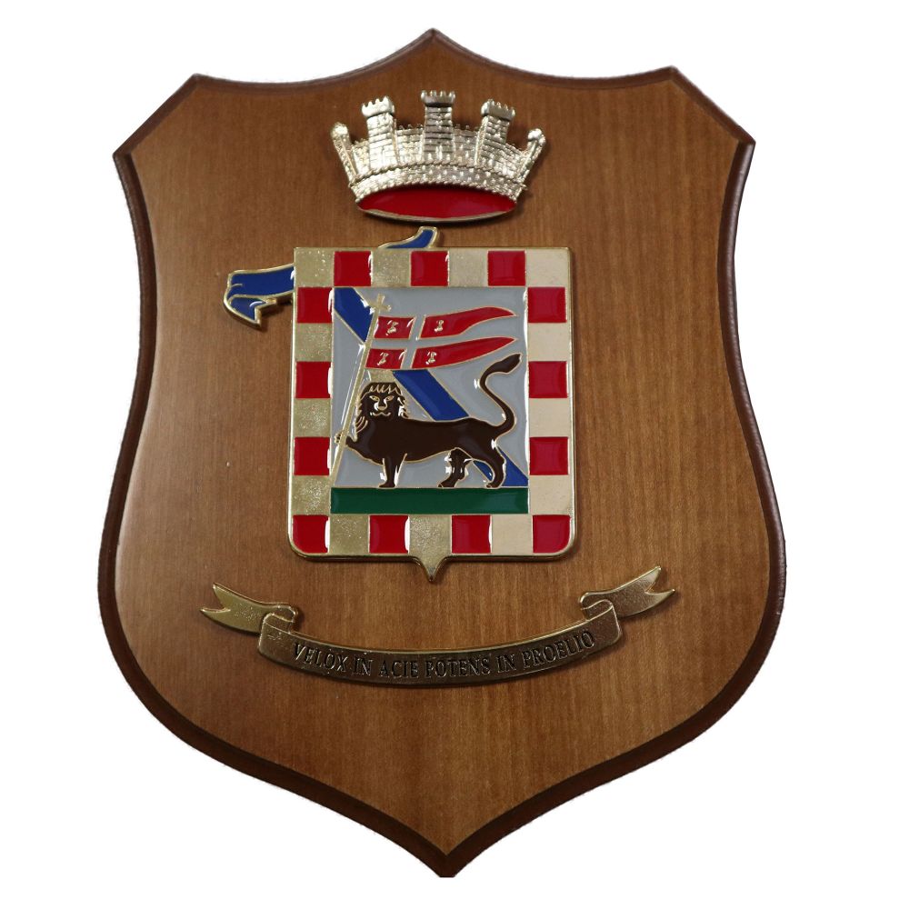 CREST IN METALLO SMALTATO LEGNO CL3 22 X 17 CM 8 RGT ARTIG CONTRAEREA