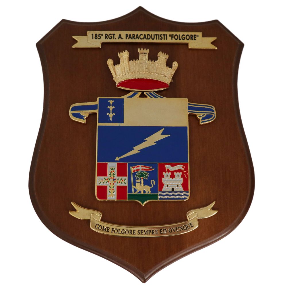 CREST IN METALLO SMALTATO LEGNO CL3 22 X 17 CM 185 RGT PARA FOLGORE