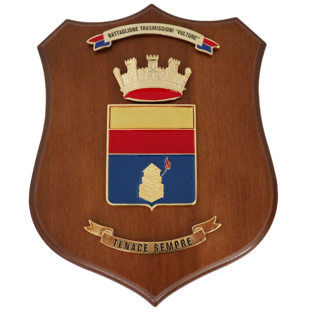 CREST IN METALLO SMALTATO LEGNO CL3 22 X 17 CM 45 BTG TRASM VULTURE