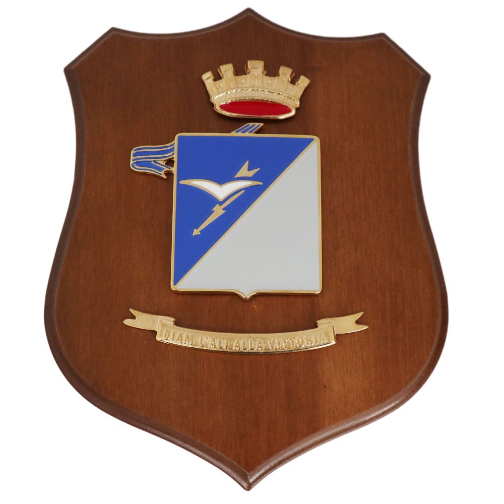 CREST IN METALLO SMALTATO LEGNO CL3 22 X 17 CM 6 RGT MANOVRA