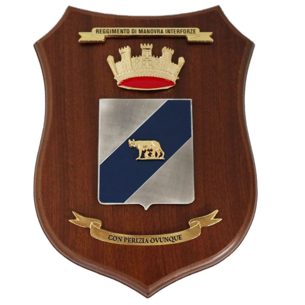 CREST IN METALLO SMALTATO LEGNO CL26 X 18,5 CM RGT MAN INTERF