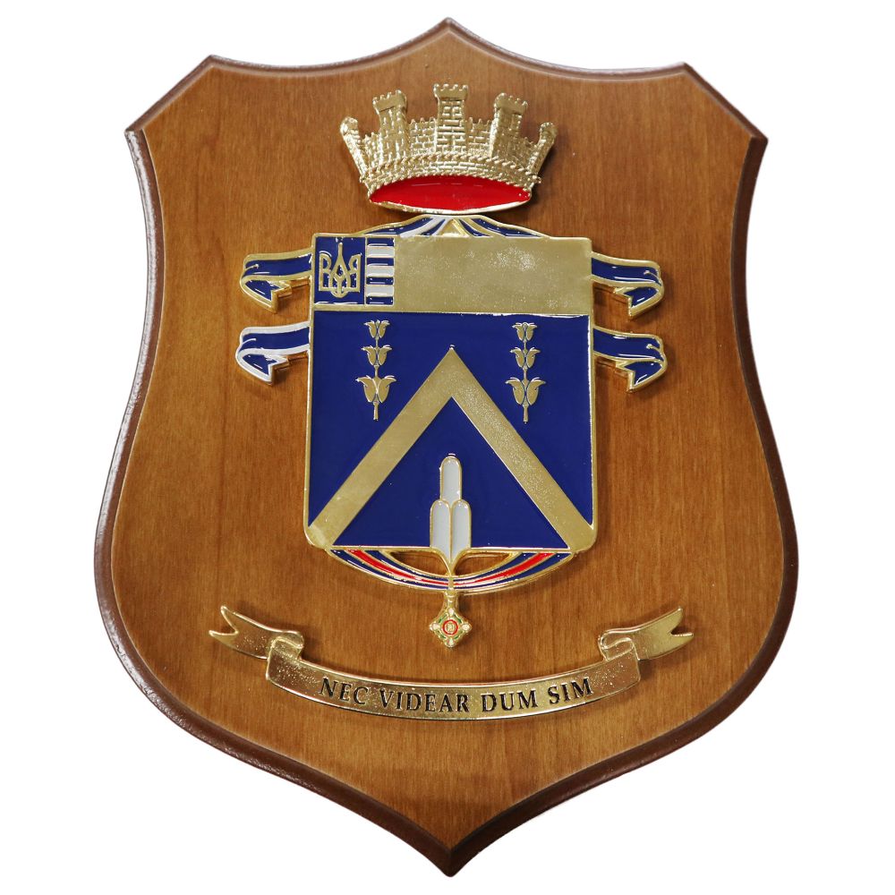 CREST IN METALLO SMALTATO LEGNO CL3 22 X 17 CM 5 RGT ALPINI
