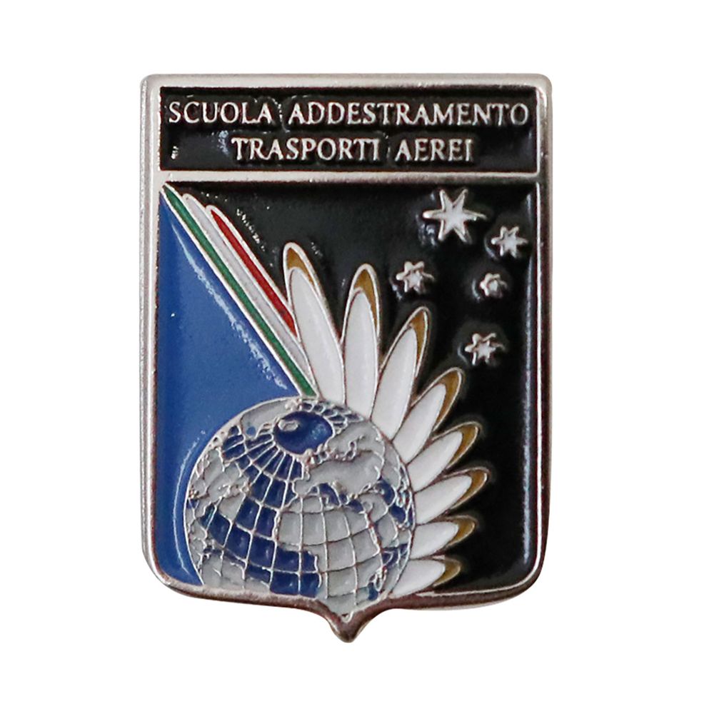 DISTINTIVO DA CAMICIA 25X32MM IN METALLO SCUOLA ADDESTR. TRASPORTI AEREI
