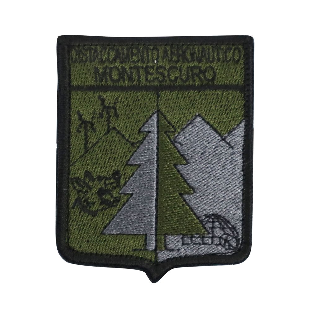 PATCH DISTINTIVO RICAMATO CON VELCRO 6.5X5CM DISTACCAMENTO AM MONTESCURO