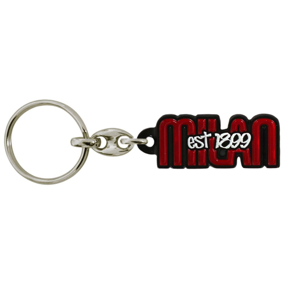 PORTACHIAVI IN METALLO NERO SMALTATO A 2 COLORI MILAN EST1899