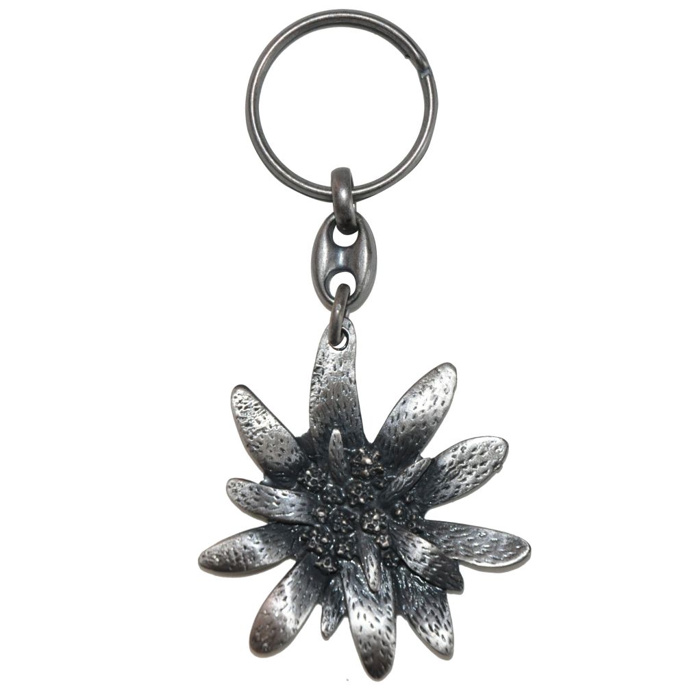 PORTACHIAVI ARGENTO VECCHIO STELLA ALPINA