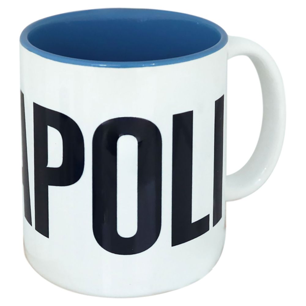 TAZZA IN CERAMICA INTERNO CELESTESCRITTASSC NAPOLI BLU SCURO