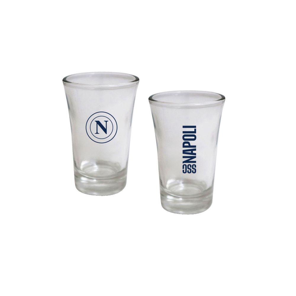 SET 2 BICCHIERINI SHOT 45 ML LOGO E SCRITTASSC NAPOLI