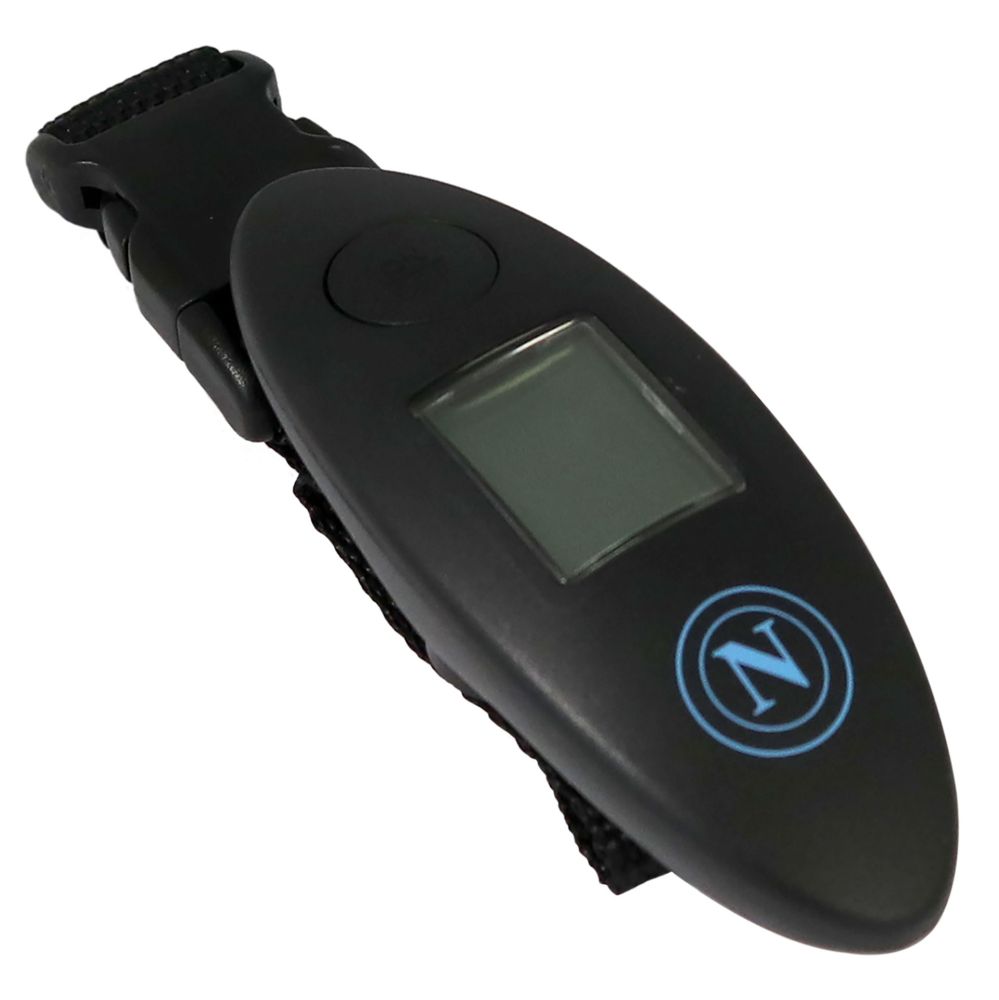 PESA VALIGIE DIGITALE NERO CON LOGO CELESTE NAPOLI