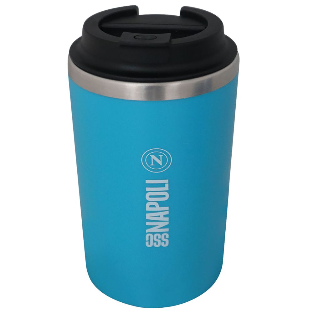 TAZZA TERMICA DA VIAGGIO CELESTE IN ACCIAIO INOX E PP CON COPERCHIO ERME