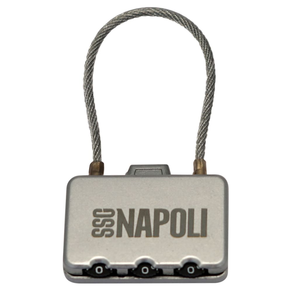 LUCCHETTO A COMBINAZIONE NUMERICA CON SCRITTA SSC NAPOLI INCISA A LASER