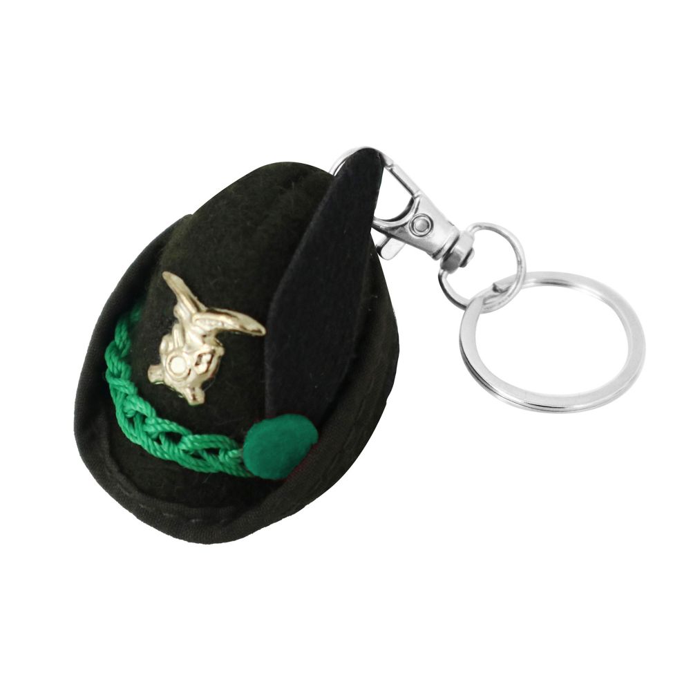PORTACHIAVI CAPPELLO ALPINO IN FELTRO CON NAPPINA VERDE