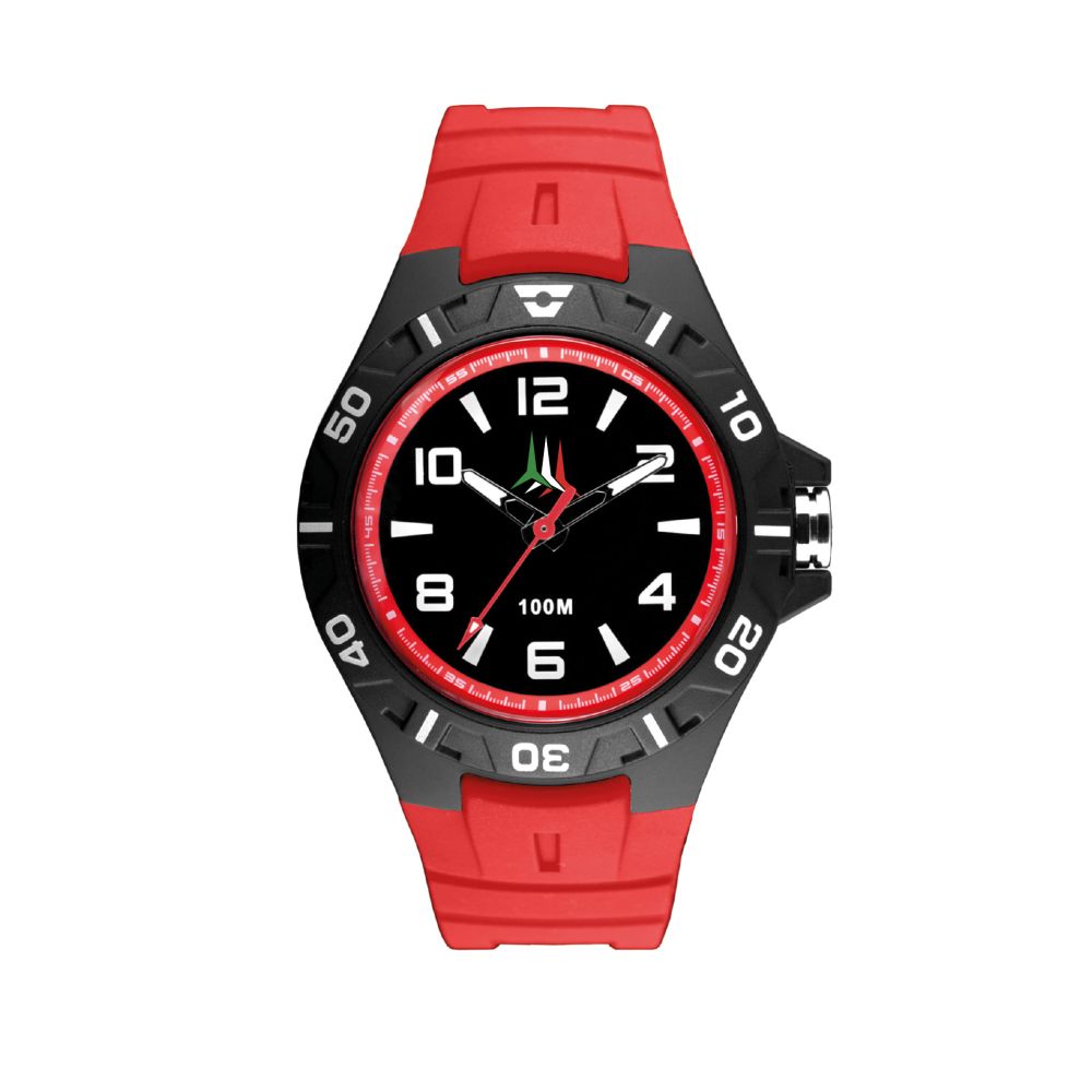 YANKEE OROLOGIO CON CASSA PLASTICA 43MM MOVIMENTO JAPAN Y121F CINT.ROSSO