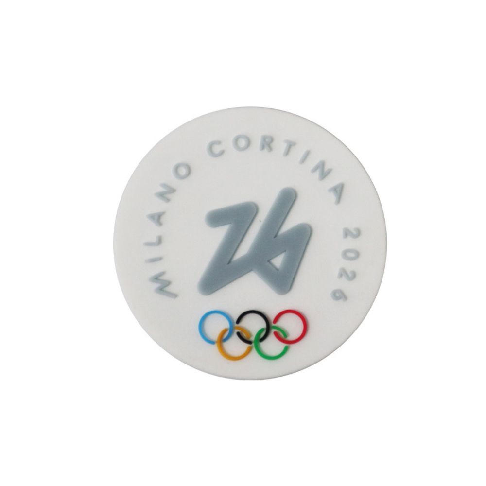MAGNETE BIANCO PVC Ø 42 MM - Olimpiadi Milano Cortina 2026