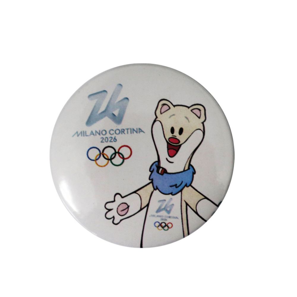 MAGNETE MASCOT TINA STAMPATO Ø 50 MM - Olimpiadi Milano Cortina 2026