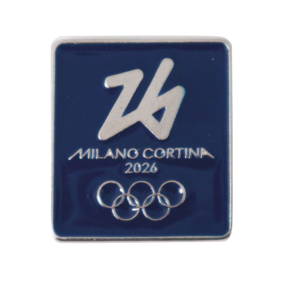 MAGNETE BLU SMALTATO 40X36 MM - Olimpiadi Milano Cortina 2026