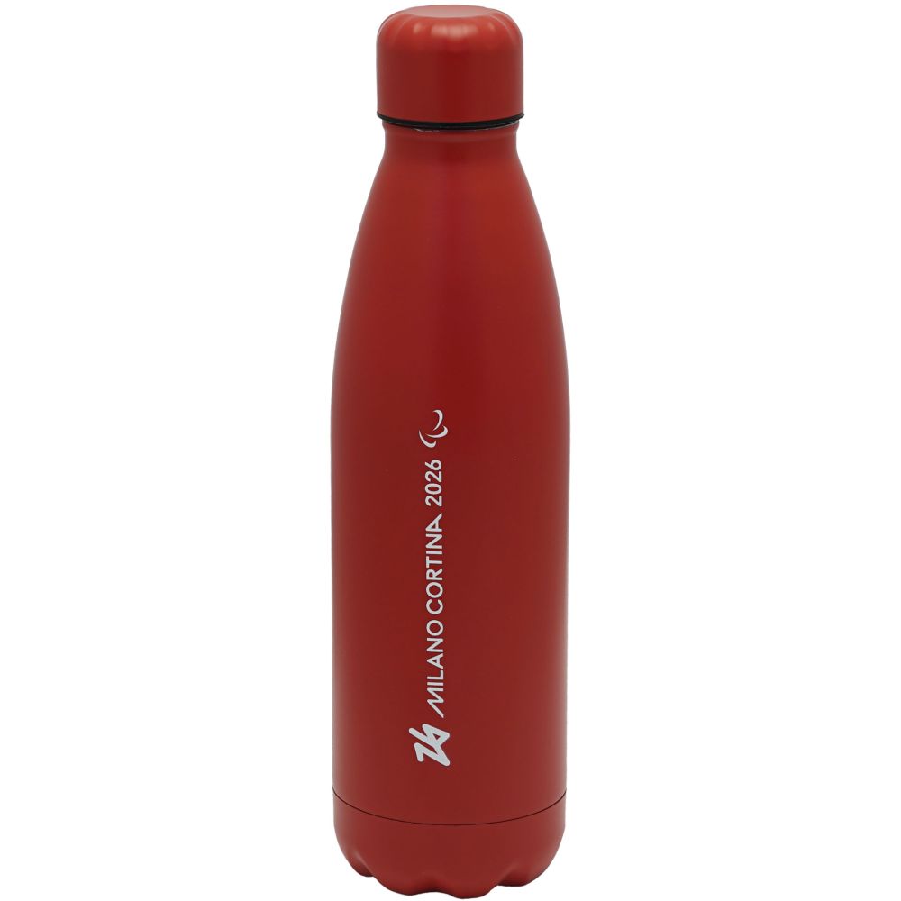 BORRACCIA TERMICA BORDEAUX OPACA 500 ML PARALYMPIC EMBLEMA MONOCROMATICO