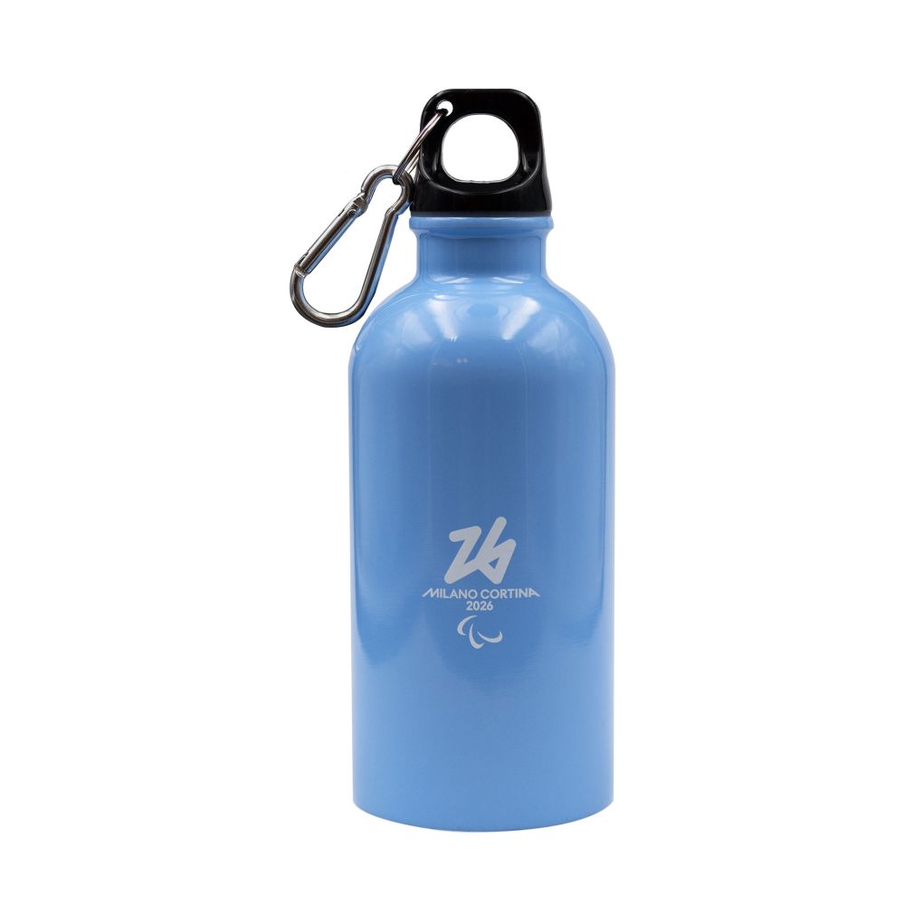 BORRACCIA IN ACCIAIO AZZURRA 400 ML MOSCHETTONE - Paralimpiadi Milano Cortina 2026