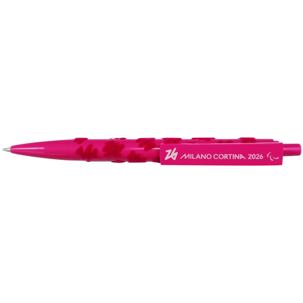 PENNA ABS ROSA PARALYMPIC EMBLEMA MONOCROMATICO FONDO SIGN FLOCCATO
