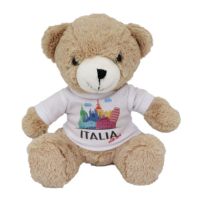 ORSETTO DI PELUCHE 100% POLIESTERE H. 18 CM CON T-SHIRT PERSONALIZZATA