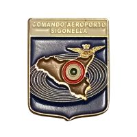DISTINTIVO DA CAMICIA 25X32MM IN METALLO COMANDO AEROPORTO SIGONELLA
