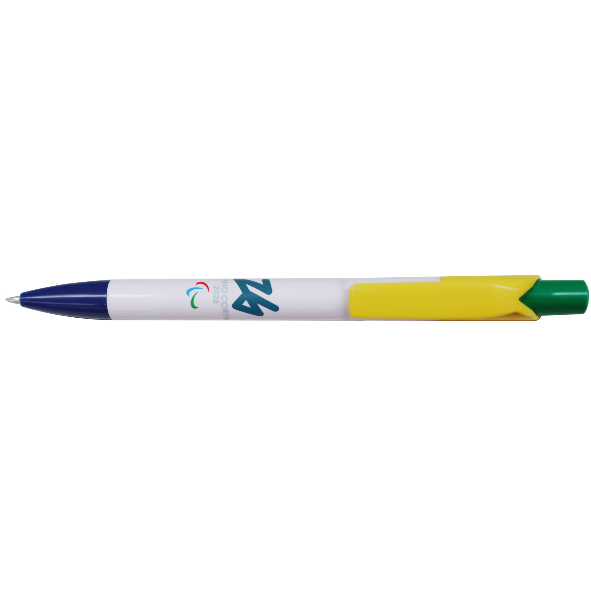PENNA BIANCA PARTICOLARI MULTICOLOR PARALYMPIC EMBLEMA COLORATO LUCIDA