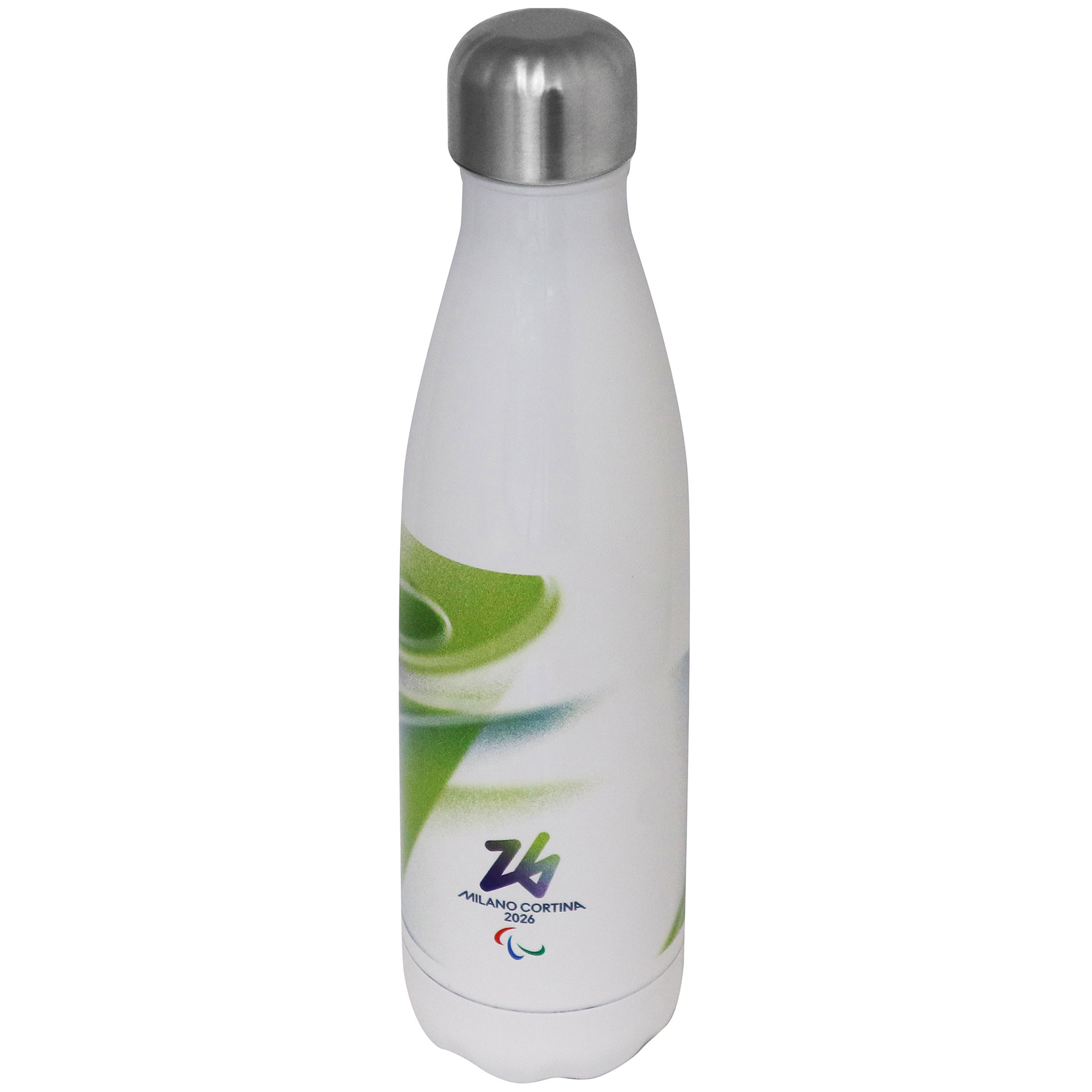 BORRACCIA TERMICA BIANCA 500 ML PARALYMPIC LOOK VERDE STAMPATO A COLORI