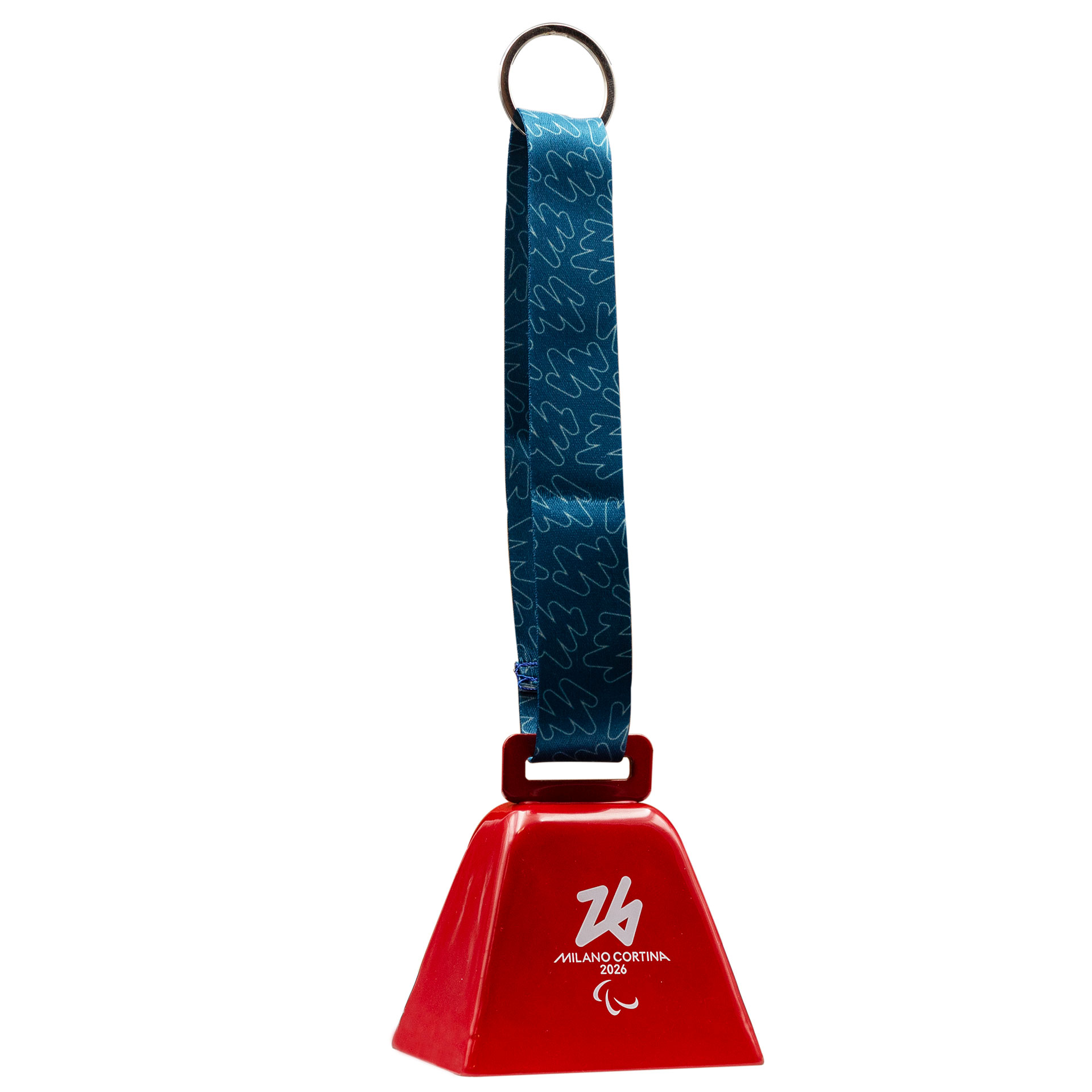 CAMPANA ROSSO CON PARALYMPIC EMBLEMA STAMPATO BIANCO CON NASTRO