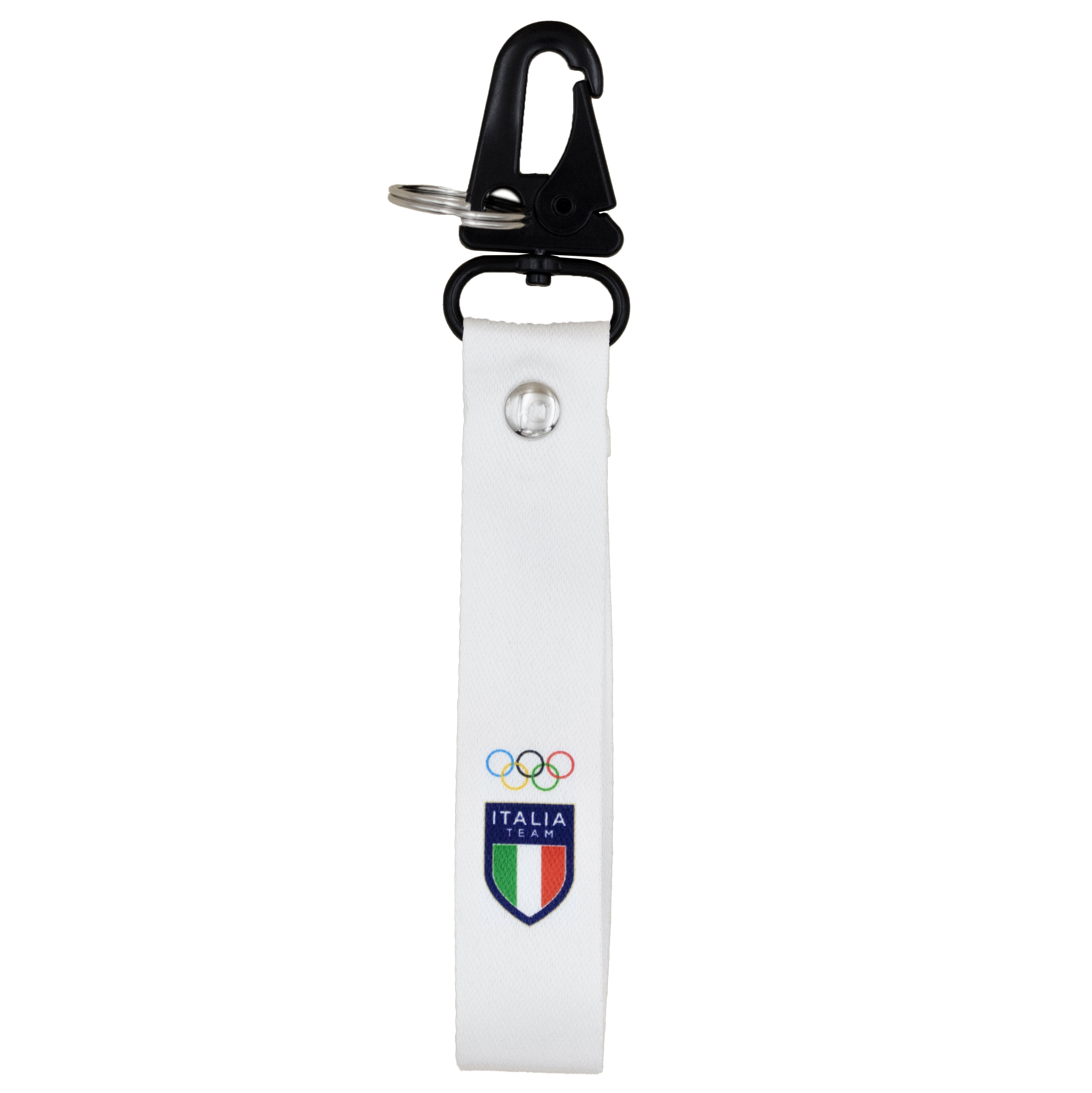 PORTACHIAVI JACQUARD MOSCHETTONE OLYMPIC+ITALIA TEAM EMBLEMA COLORATI FO