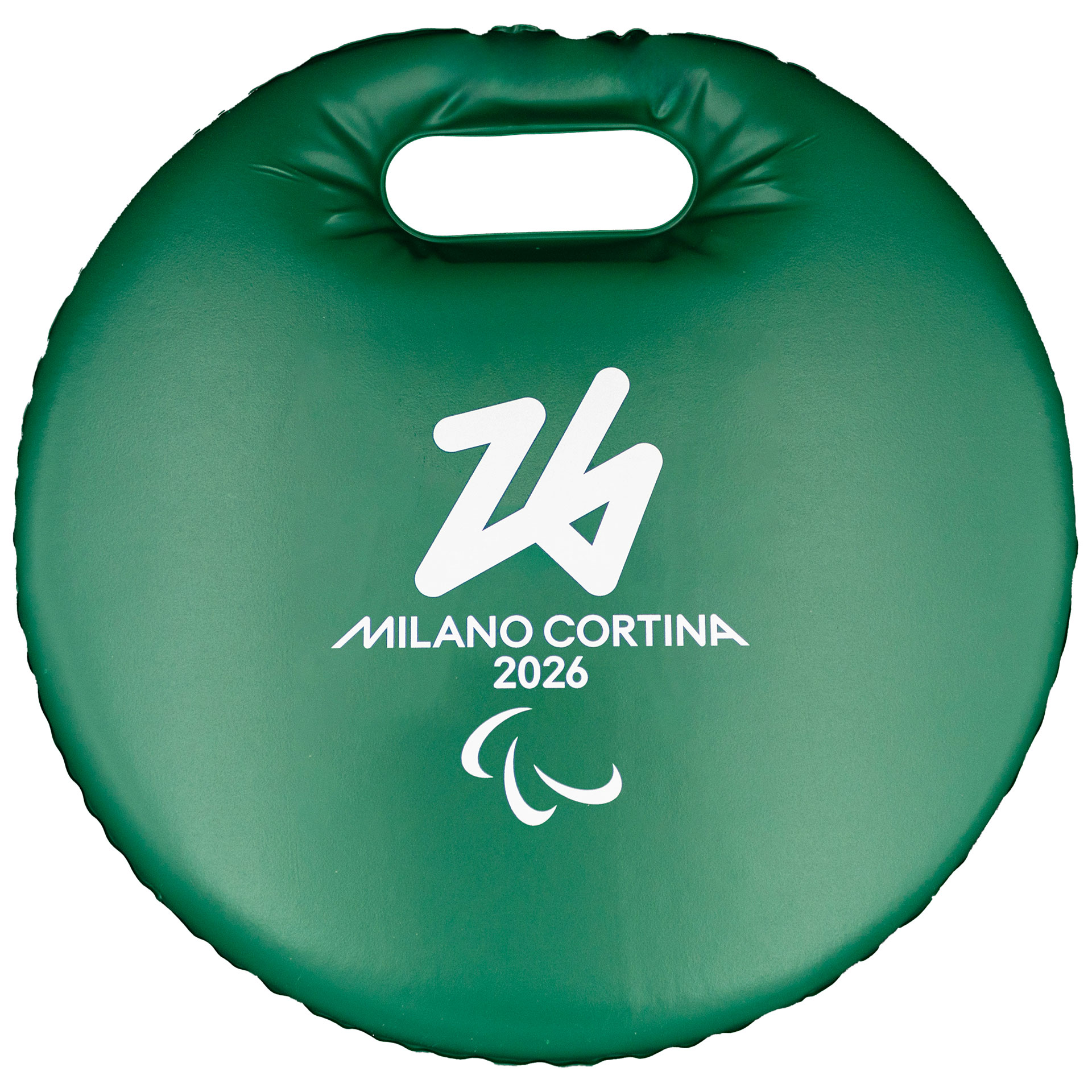 CUSCINO DA NEVE IMPERMEABILE IMBOTTITO VERDE DIA 29CM PARALYMPIC EMBLEMA
