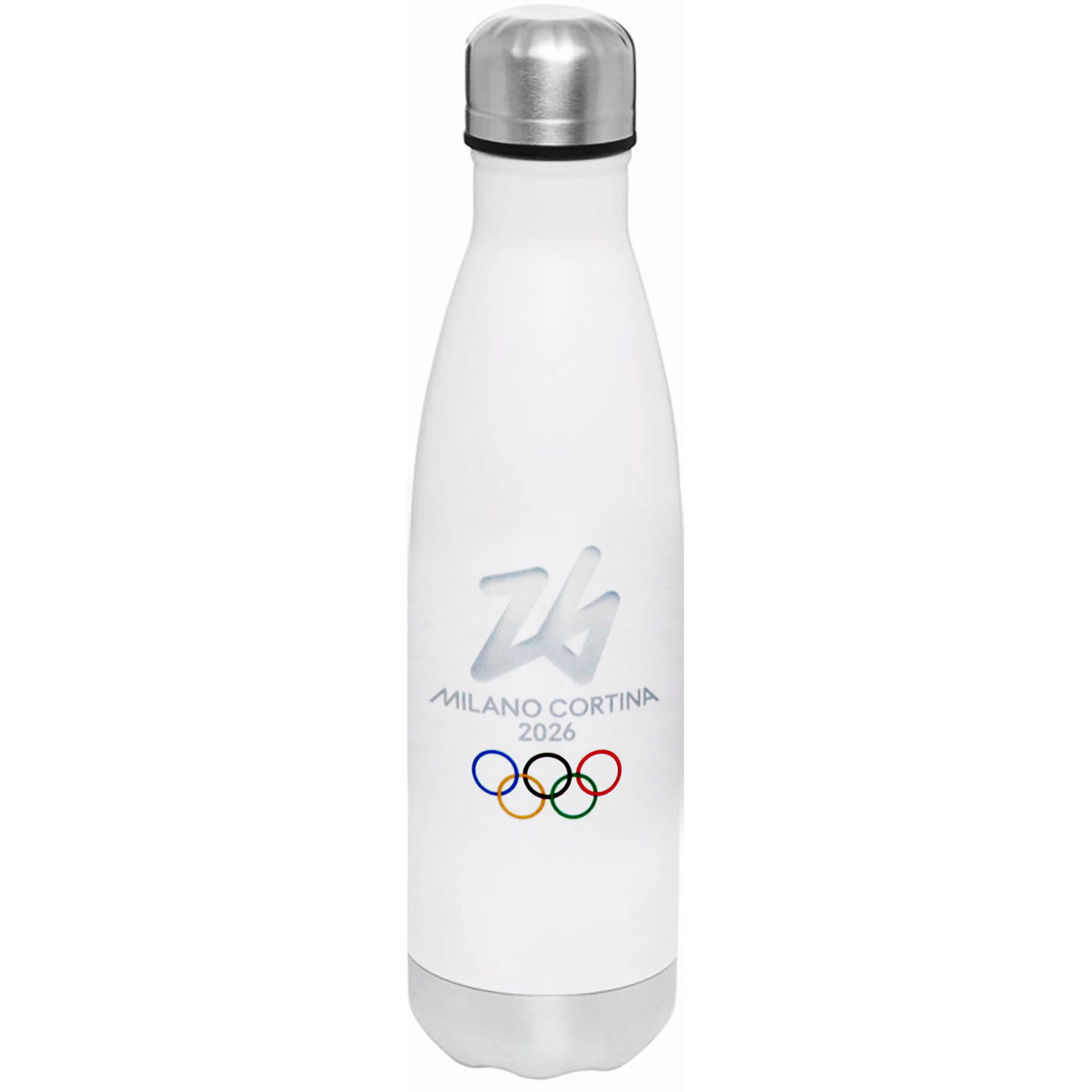 BORRACCIA TERMICA BIANCA 500 ML OLYMPIC EMBLEMA COLORATO THE ITALIAN SPI