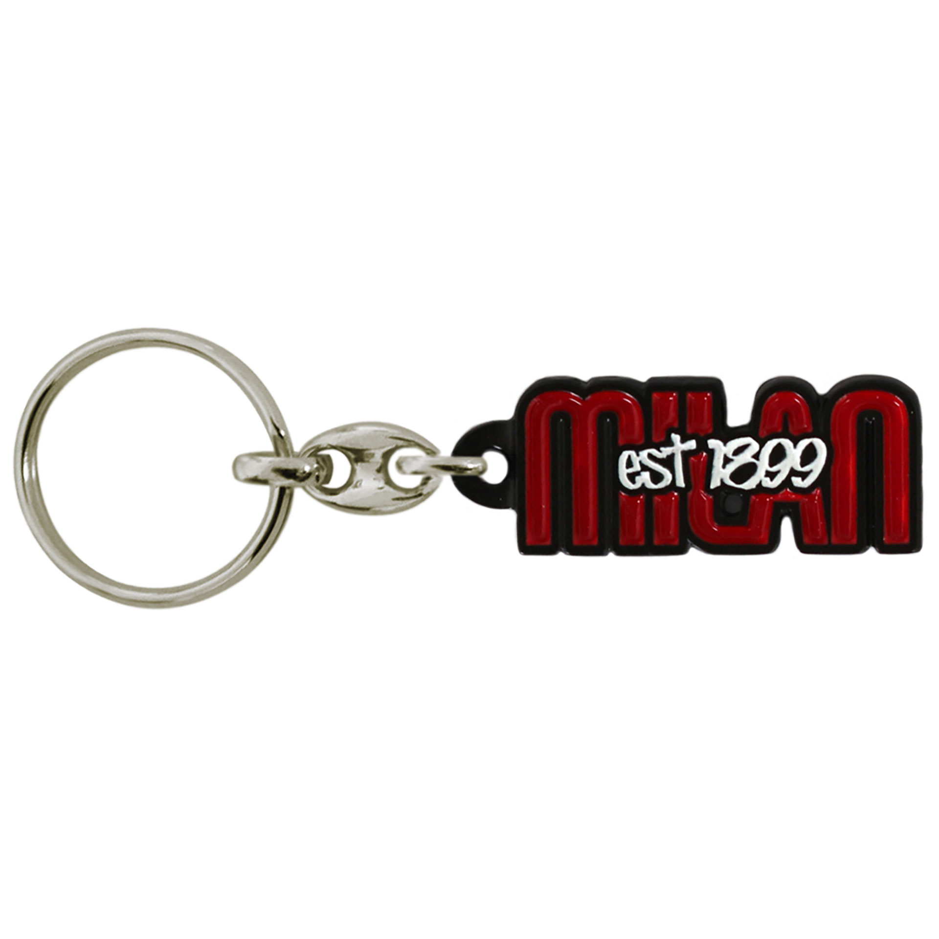 PORTACHIAVI IN METALLO NERO SMALTATO A 2 COLORI MILAN EST1899