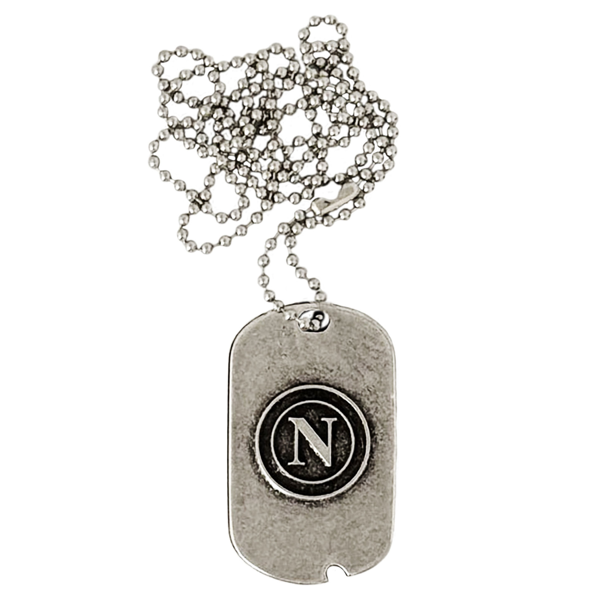 PIASTRINA TIPO MILITARE ANTICHIZZATA SENZA COLORI CON LOGO E SCRITTA SSC