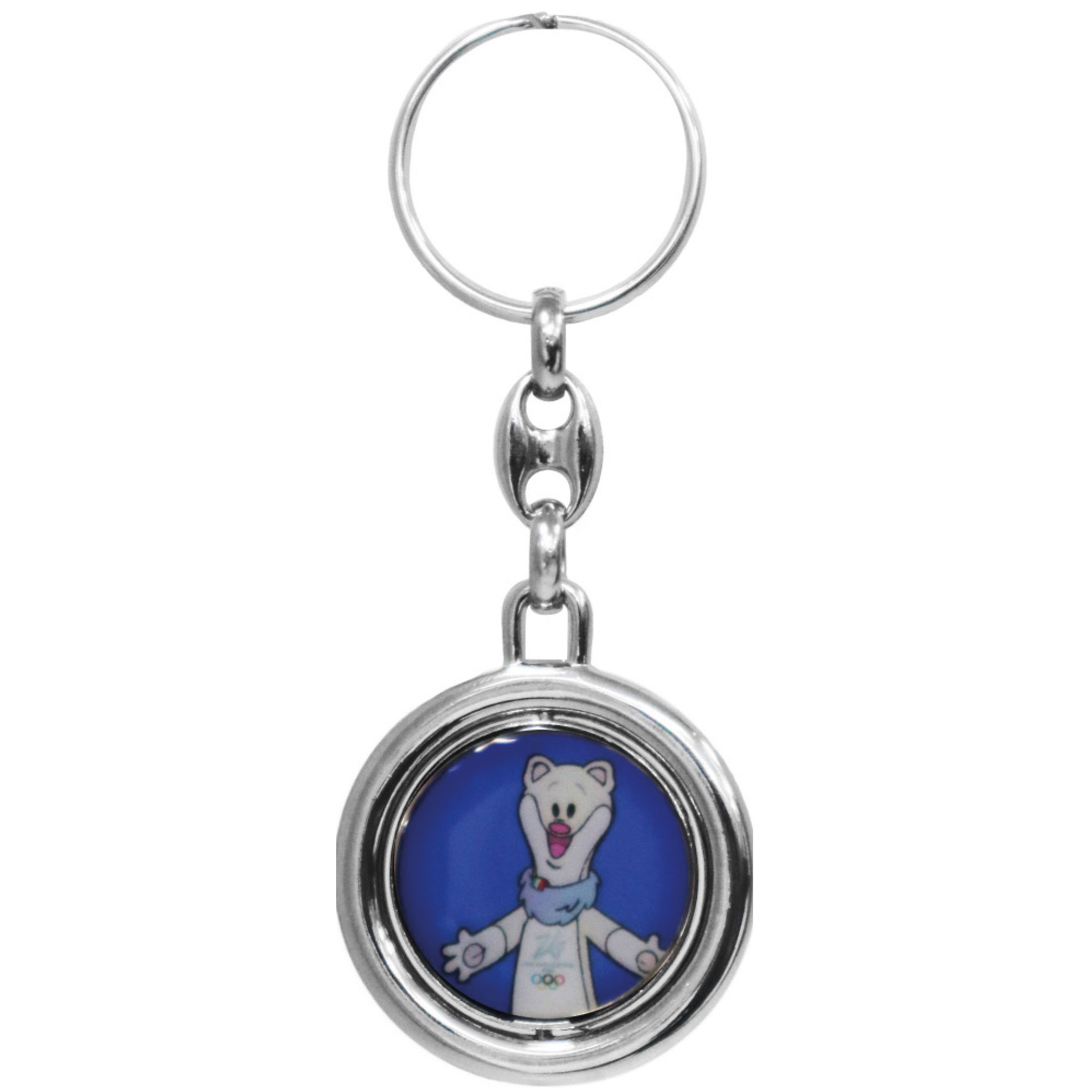 PORTACHIAVI TONDO STAMPATO GIREVOLE - Olimpiadi Milano Cortina 2026