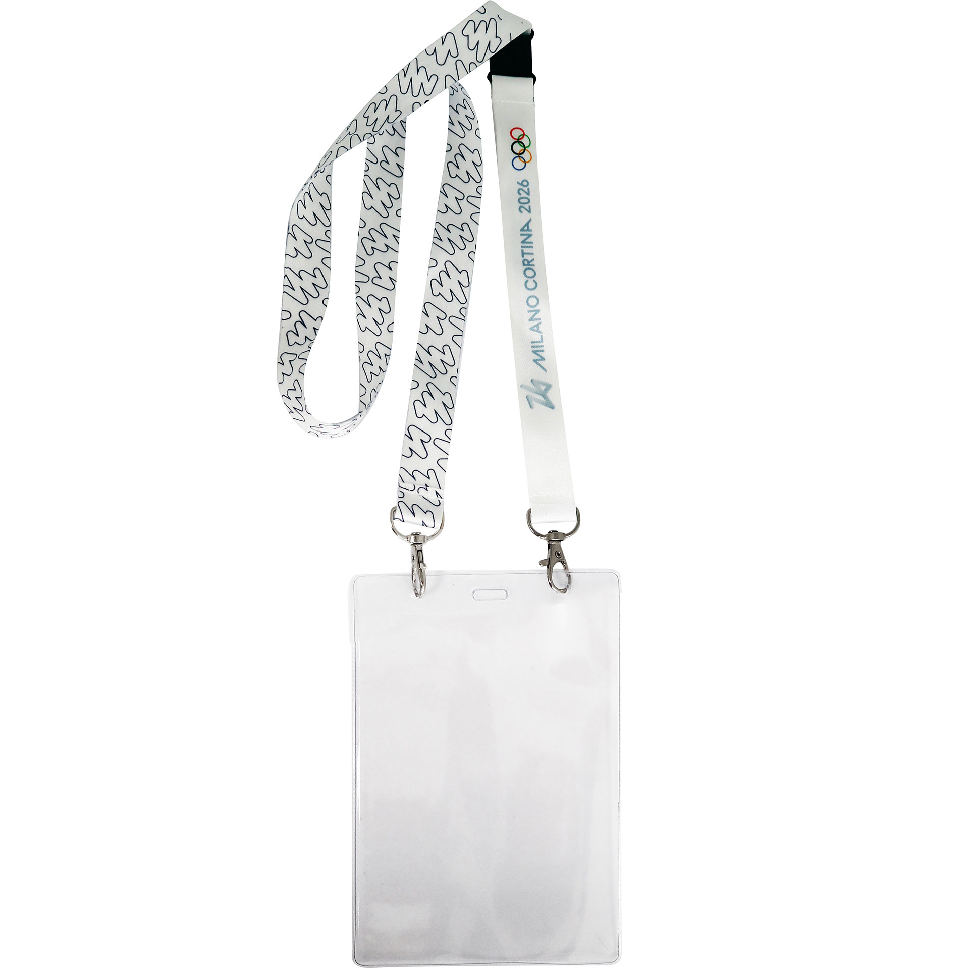 PORTAPASS CON BUSTINA NASTRO 20 MM OLYMPIC EMBLEMA COLORATO FONDO SIGN